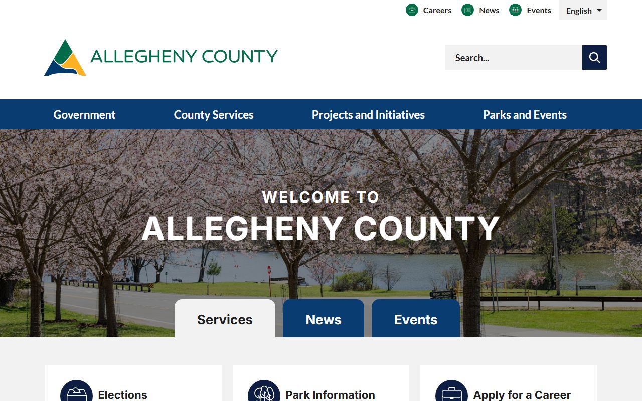 Allegheny County detailed view of Pittsburgh birth records collections and offices