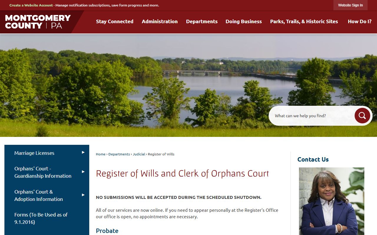 Register of Wills birth records in Pennsylvania counties