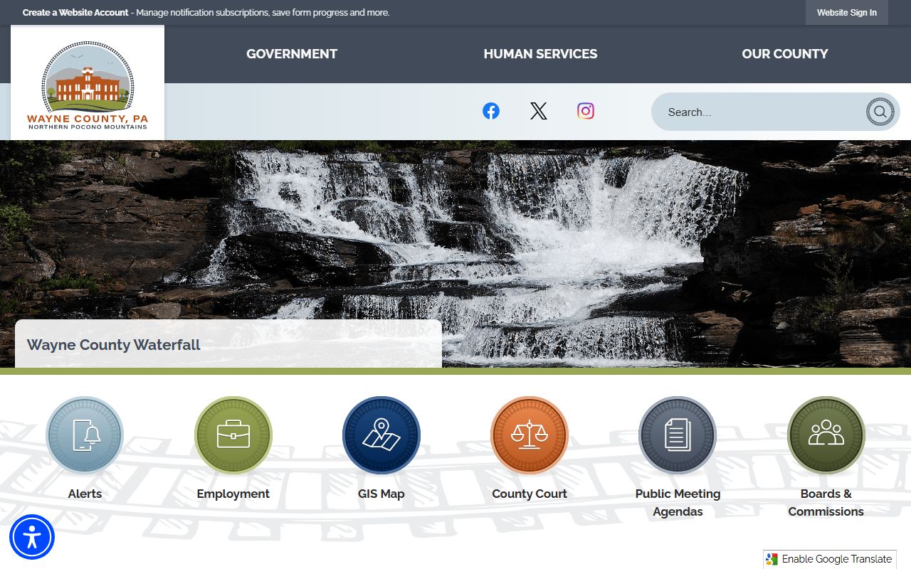 Susquehanna County courthouse area, home to Susquehanna County birth records