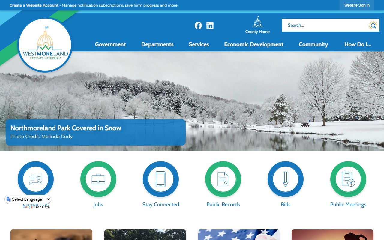 Westmoreland County Register of Wills official website for birth records research